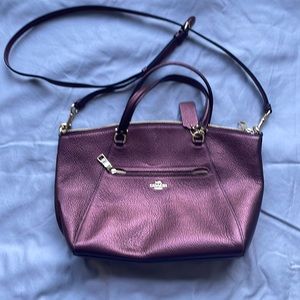 New w/o tags Coach bag - pebbled leather - plum color